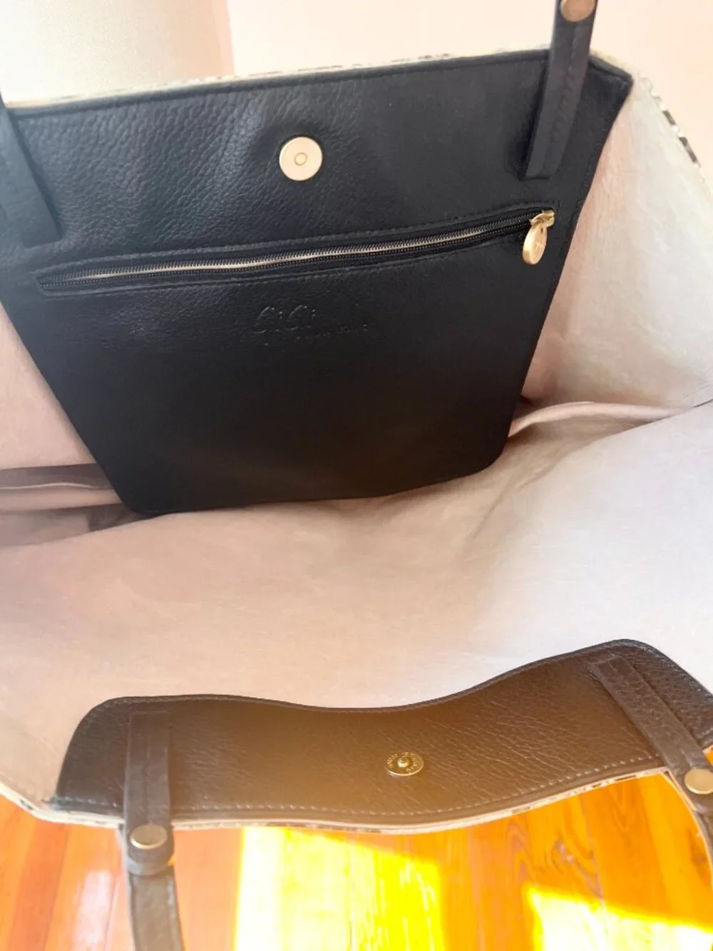 Gigi NY Snakeskin embossed Tote Bag